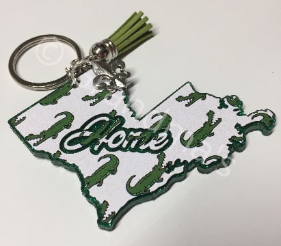Louisiana Alligator Keychain