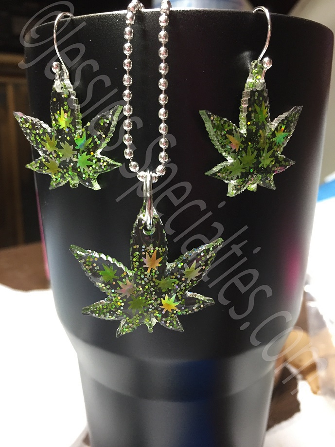 Marijuana Jewelry Set