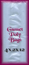 Clear Gusset Poly Bags