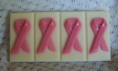 Pink Ribbon, (Breast Cancer Awareness), Soap Bar 4 Pack